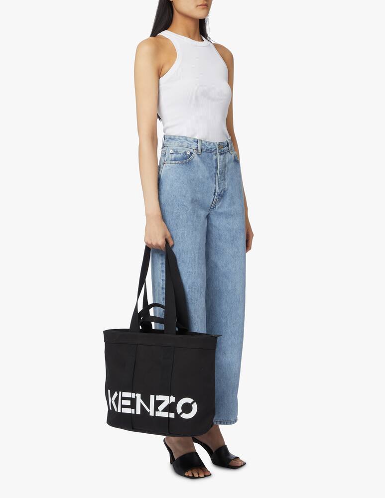 rinascente Kenzo Cotton tote bag with logo - black