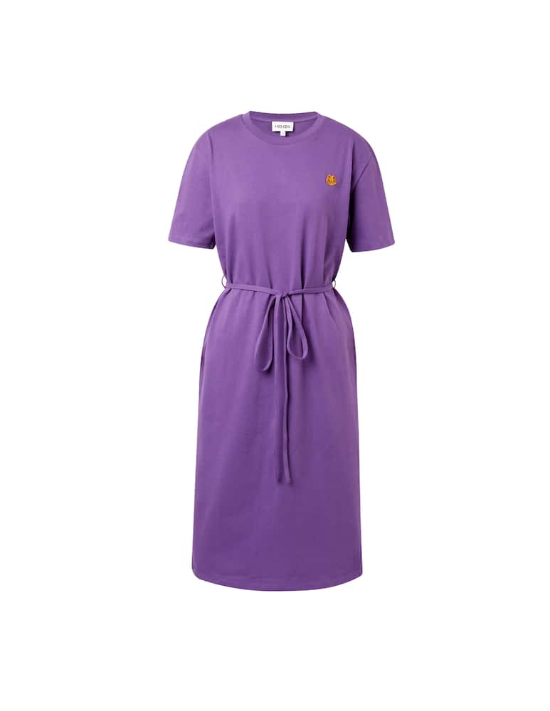 rinascente Kenzo Cotton dress with waist culiss - violet