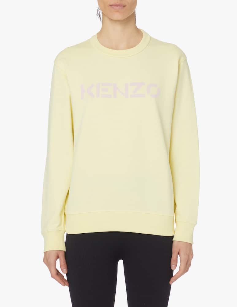 Kenzo Cotton crewneck sweatshirt with logo - yellow - picture 1 Kenzo Cotton crewneck sweatshirt with logo - yellow - picture 1