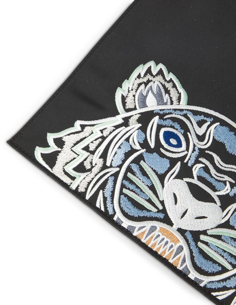 rinascente Kenzo Kampus canvas clutch bag with embroidered tiger - black