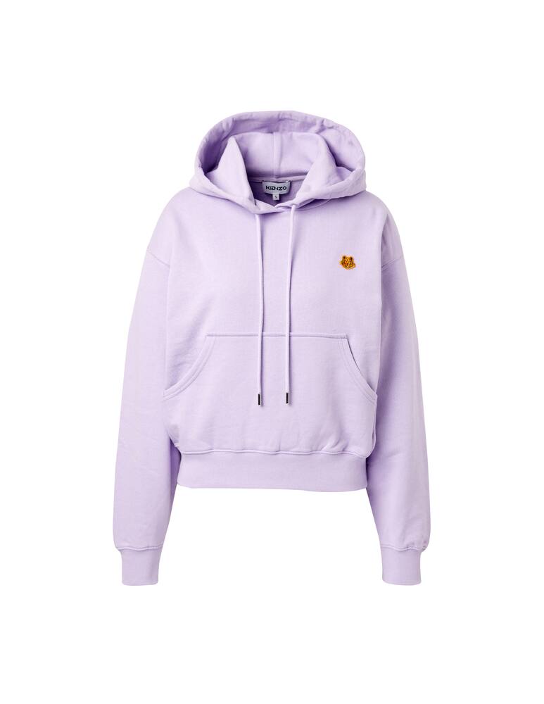 rinascente Kenzo Felpa con cappuccio crop in cotone - lilla