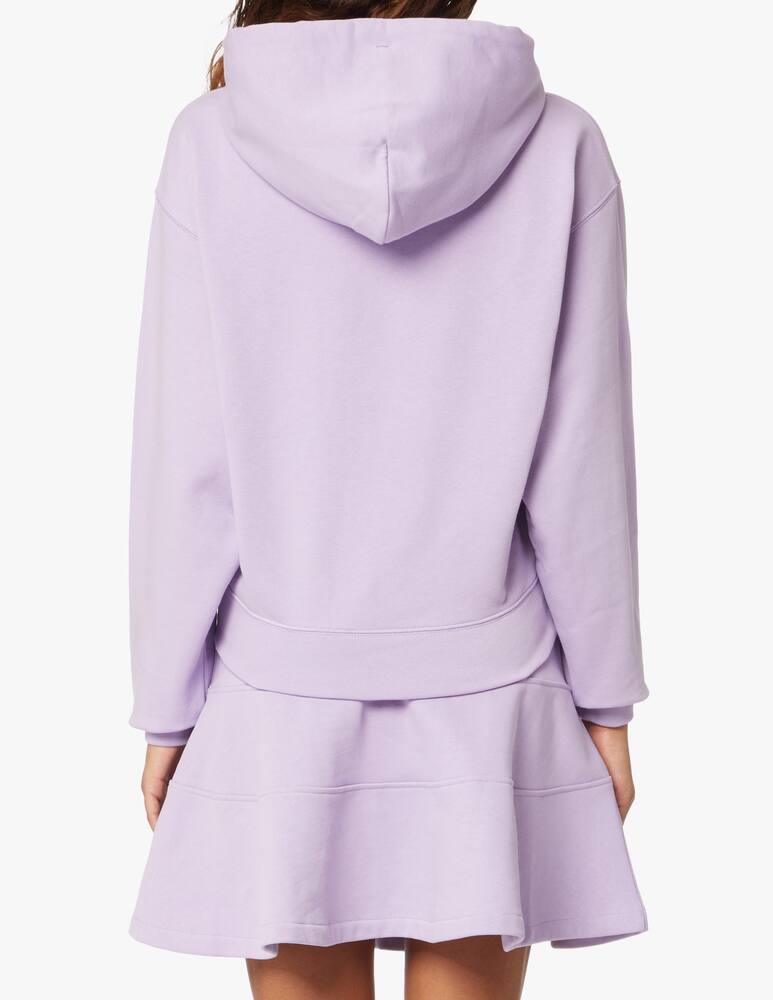 rinascente Kenzo Felpa con cappuccio crop in cotone - lilla