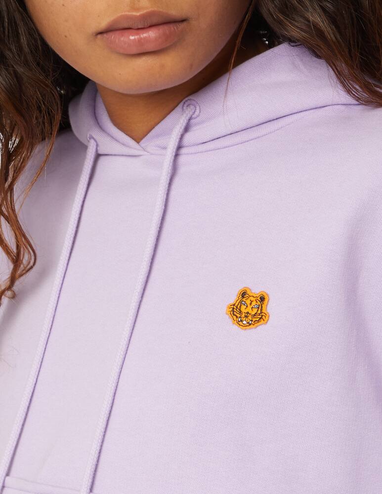 rinascente Kenzo Felpa con cappuccio crop in cotone - lilla