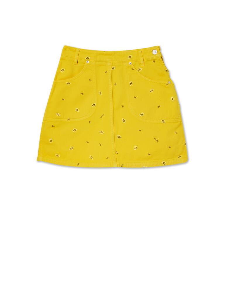 rinascente Kenzo Cotton band mini skirt - yellow