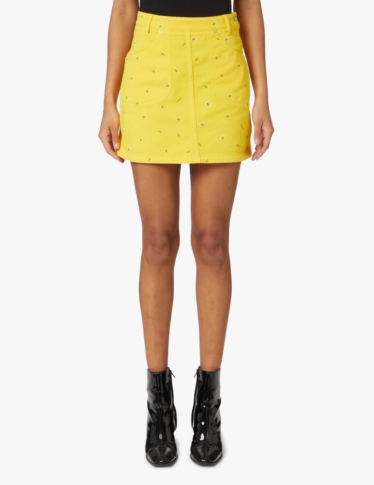 rinascente Kenzo Cotton band mini skirt - yellow