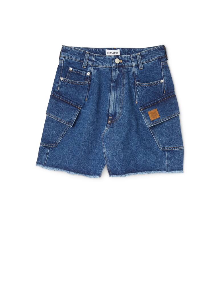 rinascente Kenzo Cotton cargo mini skirt - blue