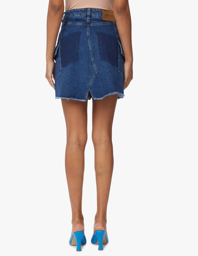 rinascente Kenzo Cotton cargo mini skirt - blue