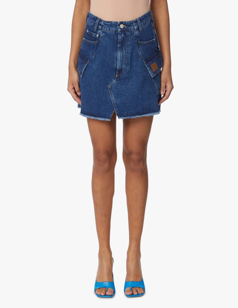 rinascente Kenzo Cotton cargo mini skirt - blue