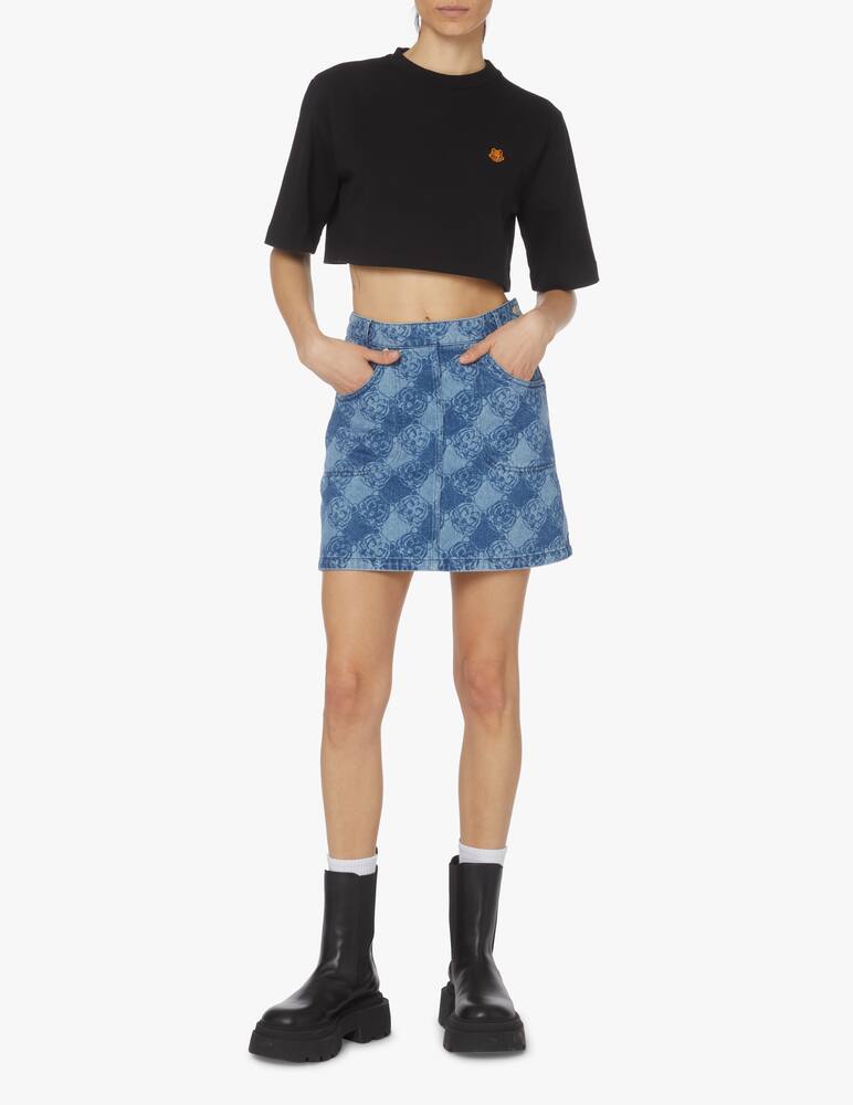 rinascente Kenzo T-shirt crop in cotone - nero