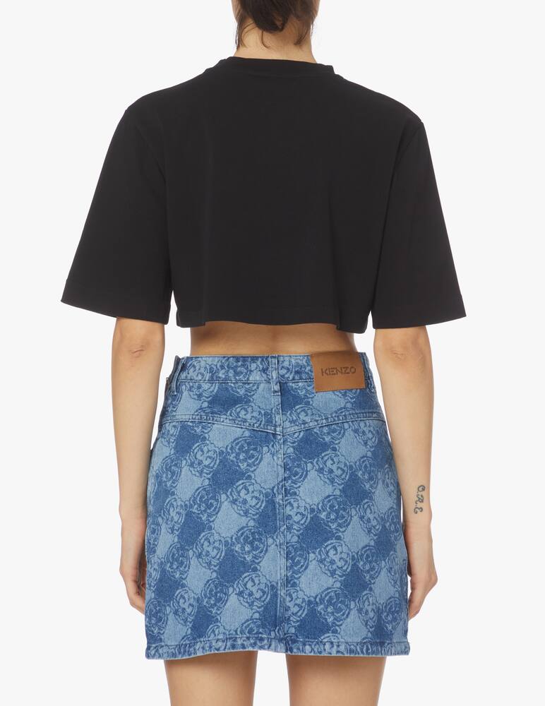 rinascente Kenzo T-shirt crop in cotone - nero