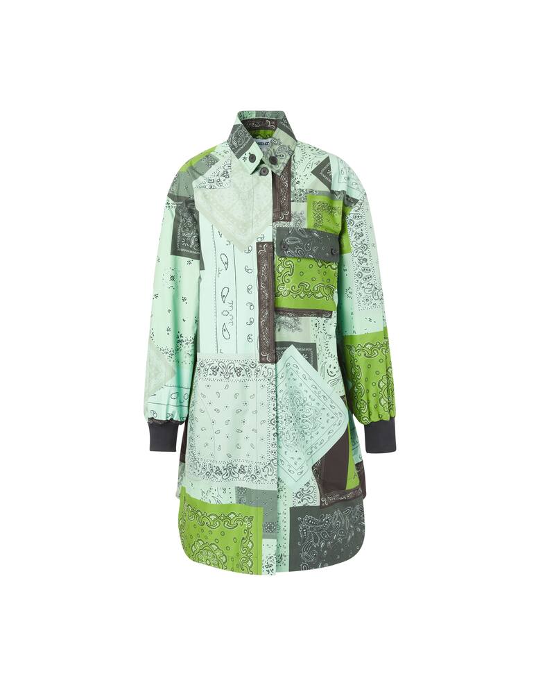 rinascente Kenzo Cotton bandana chemisier dress - green