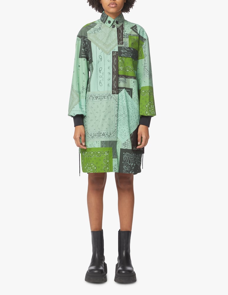 rinascente Kenzo Cotton bandana chemisier dress - green