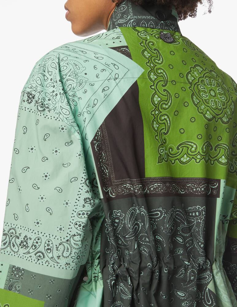 rinascente Kenzo Cotton bandana chemisier dress - green