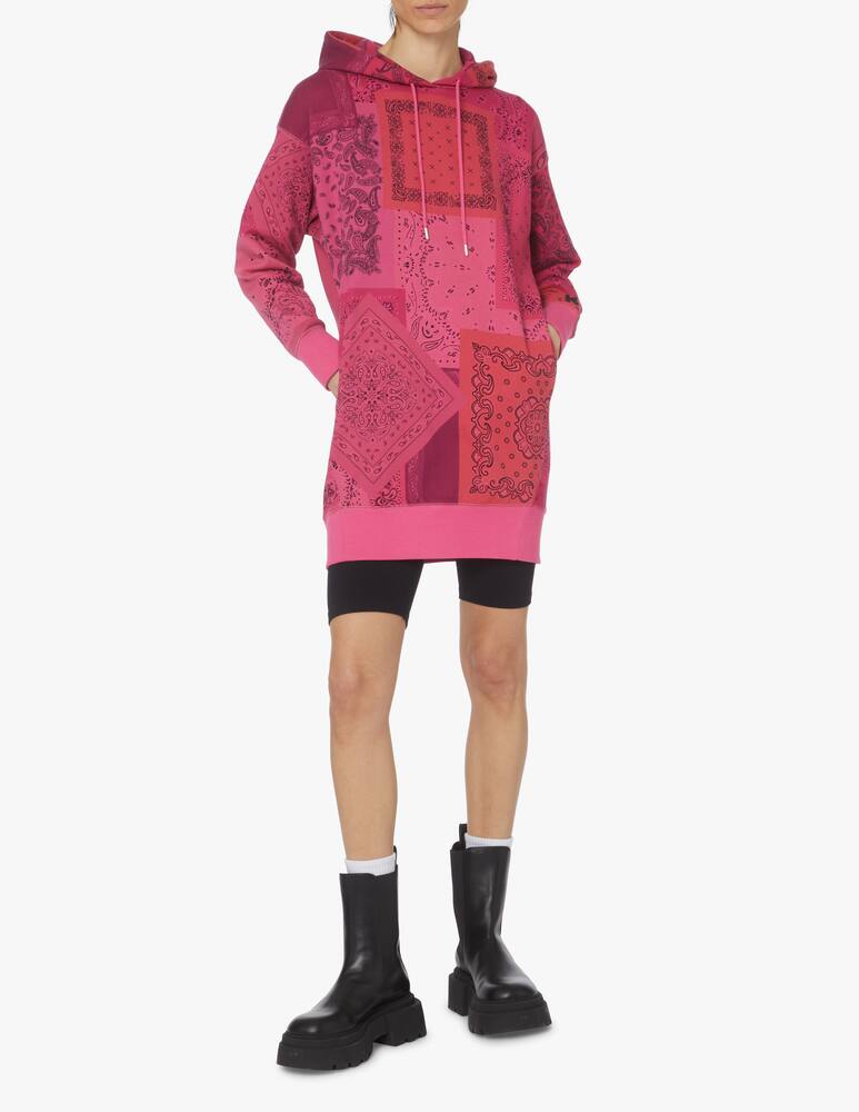 Kenzo Vestito felpa bandana con cappuccio - rosa - immagine 1 Kenzo Vestito felpa bandana con cappuccio - rosa - immagine 1