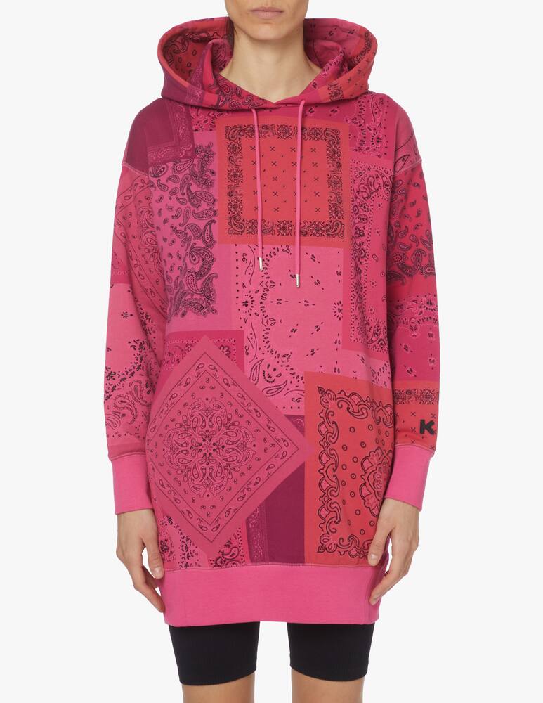 Kenzo Vestito felpa bandana con cappuccio - rosa - immagine 2 Kenzo Vestito felpa bandana con cappuccio - rosa - immagine 2