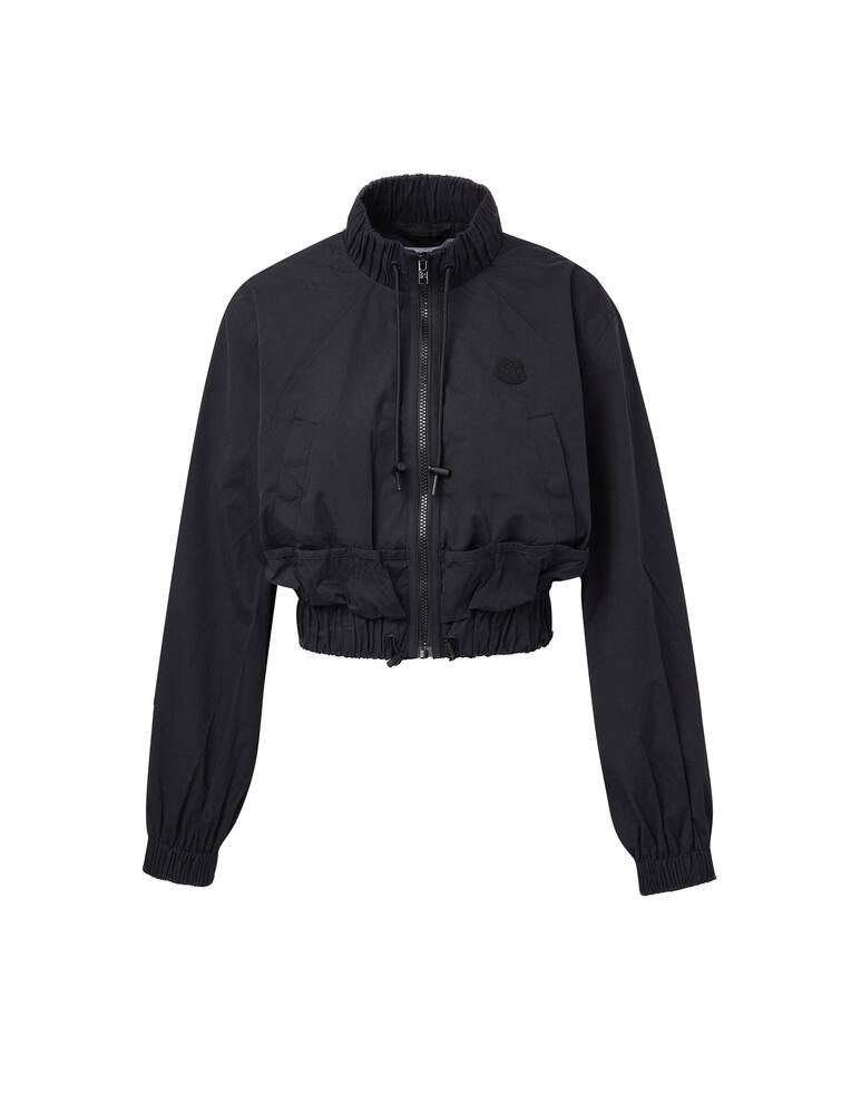 rinascente Kenzo Cropped windbreaker with tiger - black