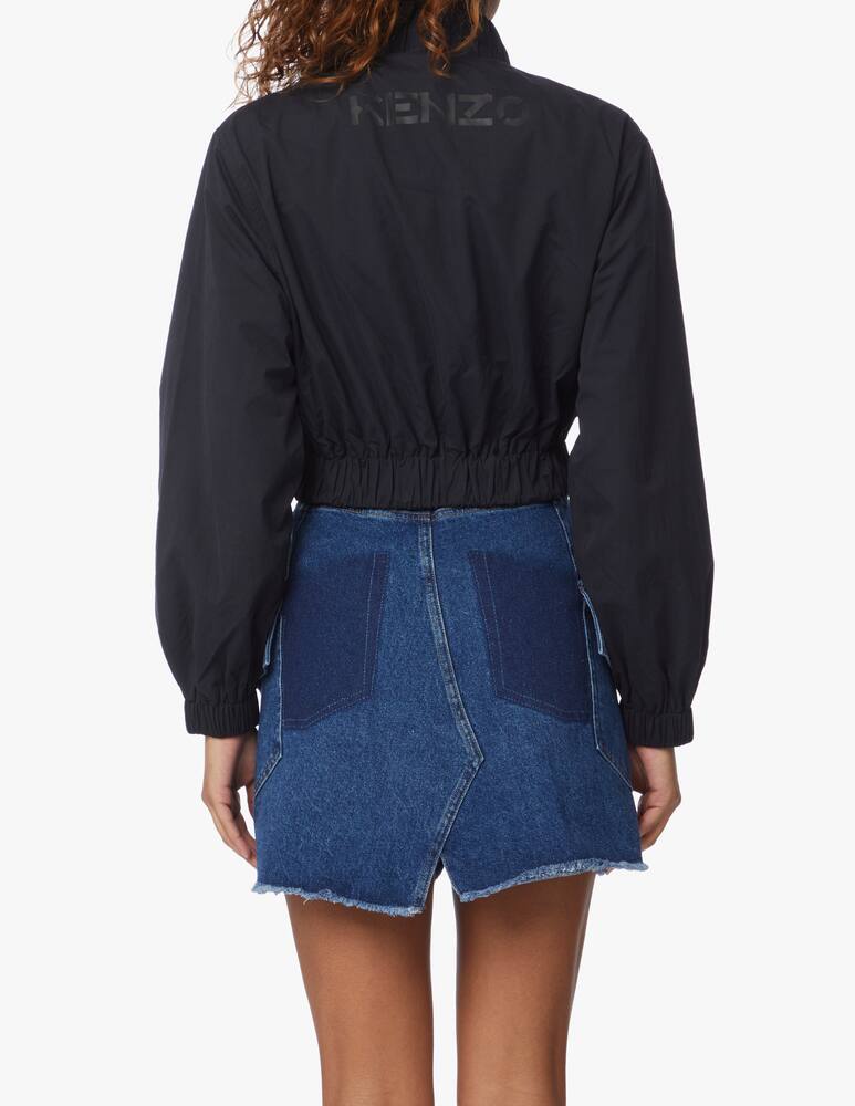 rinascente Kenzo Cropped windbreaker with tiger - black
