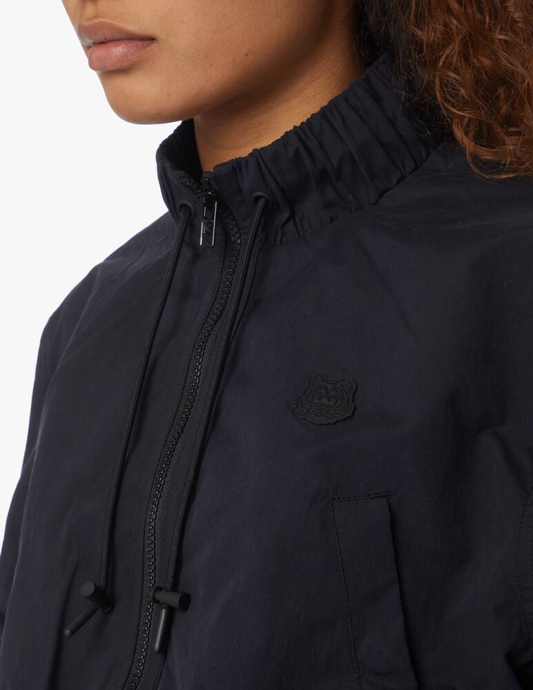 rinascente Kenzo Cropped windbreaker with tiger - black