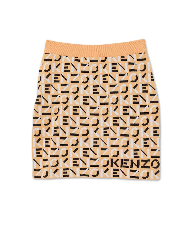rinascente Kenzo Monogram cotton blend skirt - orange