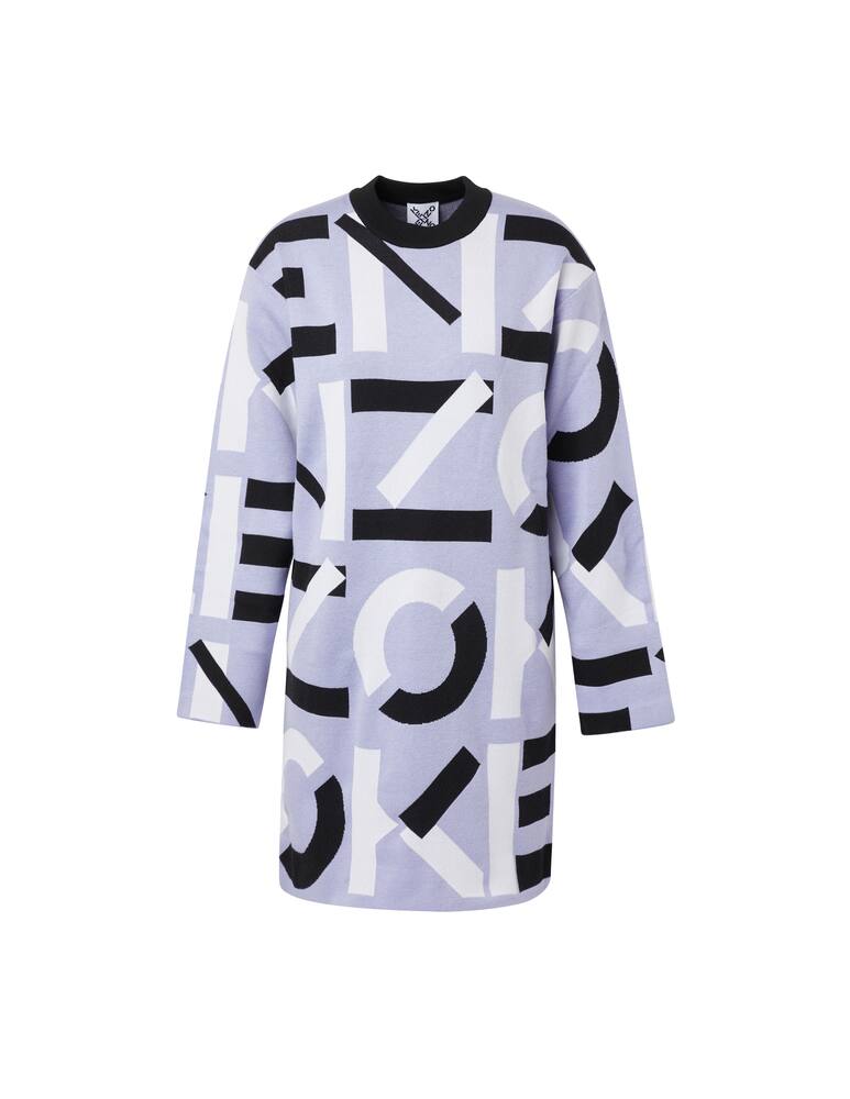 rinascente Kenzo Cotton mini dress with logo - lilac