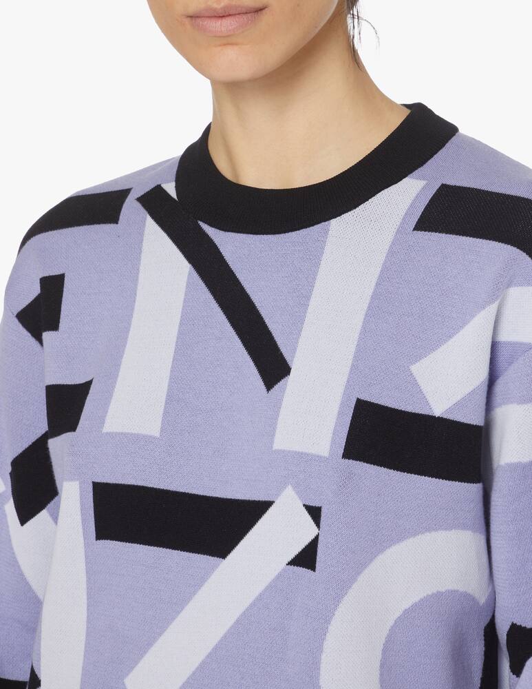 rinascente Kenzo Cotton mini dress with logo - lilac