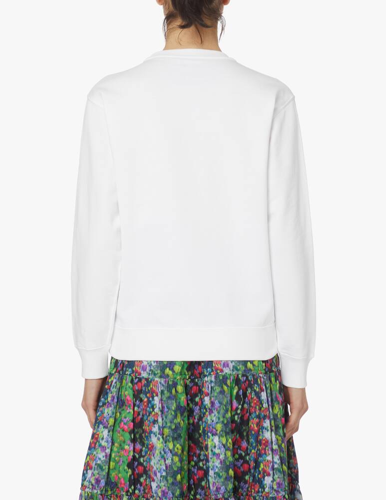 rinascente Kenzo Felpa girocollo in cotone con tigre ricamata - bianco