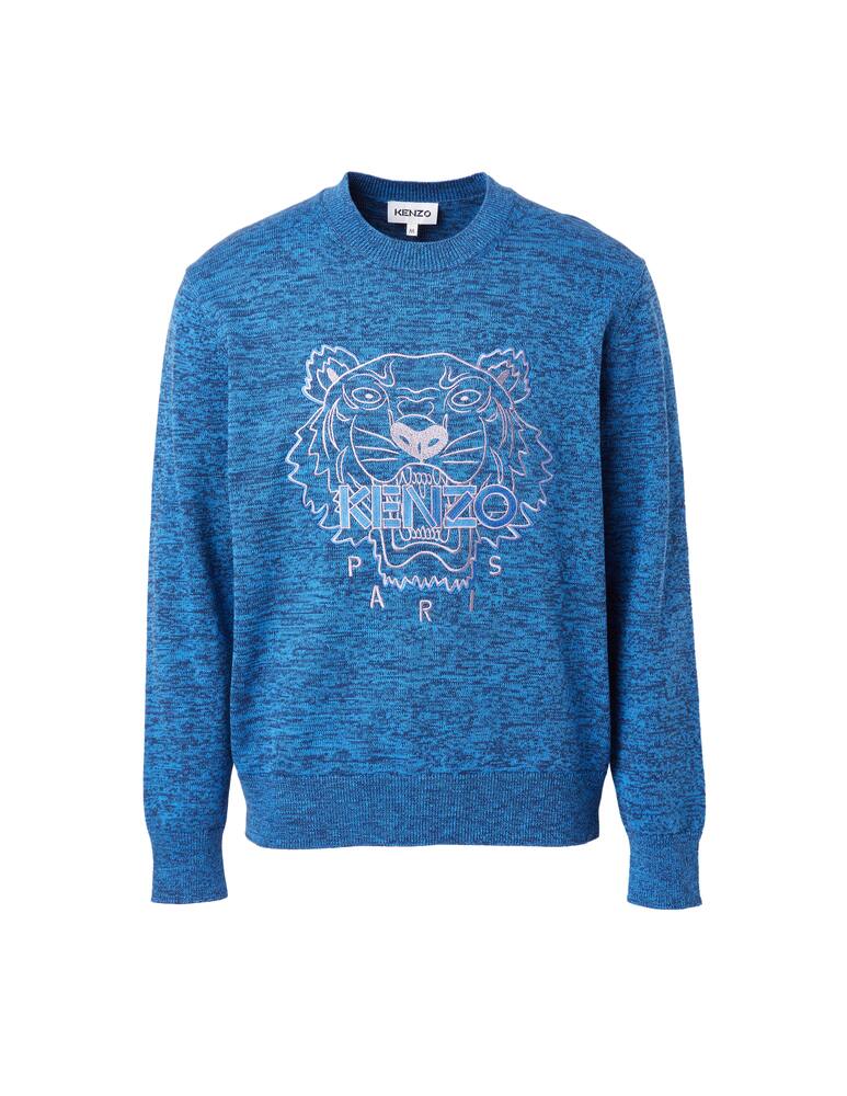 rinascente Kenzo Maglia melange tiger ricamo - blu