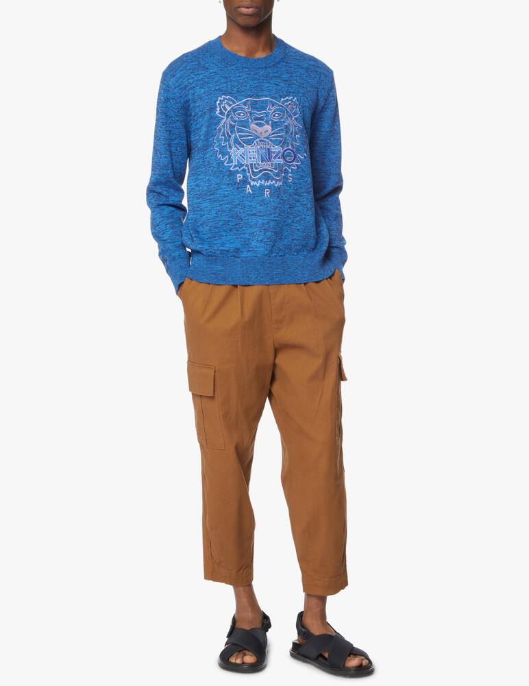 rinascente Kenzo Maglia melange tiger ricamo - blu