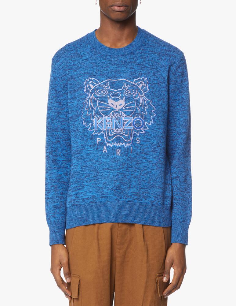 rinascente Kenzo Maglia melange tiger ricamo - blu