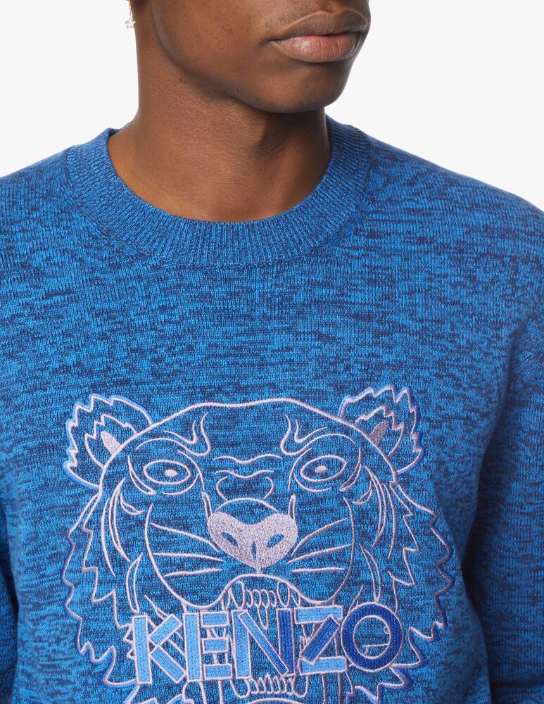 rinascente Kenzo Maglia melange tiger ricamo - blu