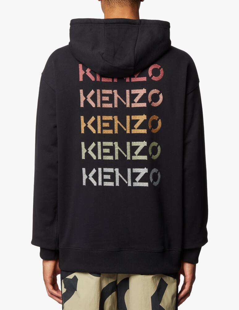 rinascente Kenzo Hoodie logo gradient back - black