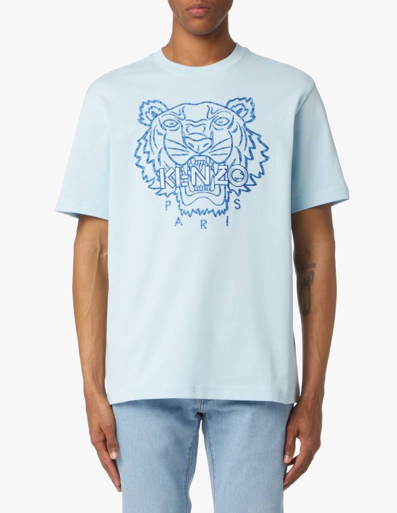 rinascente Kenzo Maglietta manica corta icon tiger ricamo - azzurro
