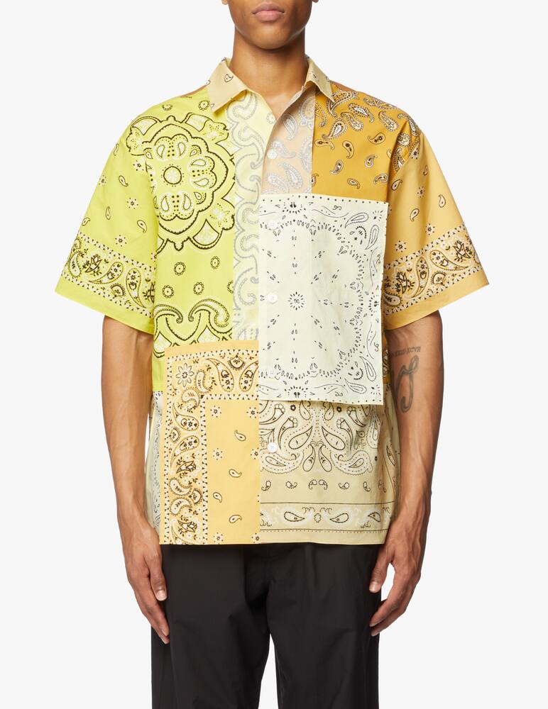 Kenzo Camicia manica corta bandana patchwork - giallo - immagine 1 Kenzo Camicia manica corta bandana patchwork - giallo - immagine 1