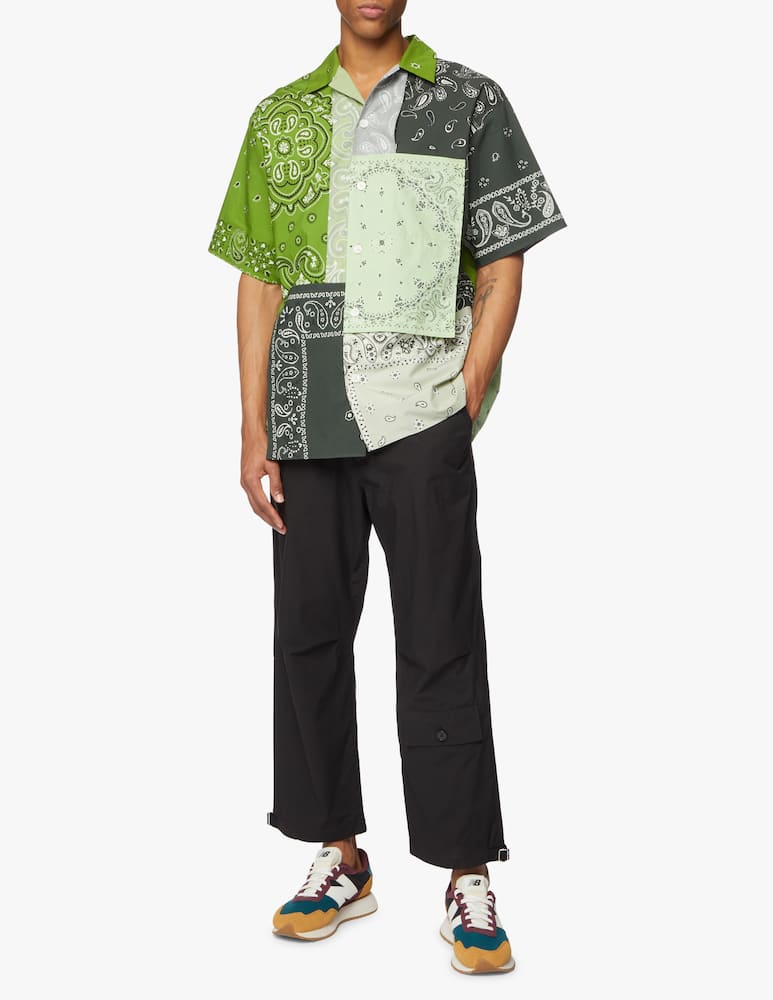 Kenzo Camicia manica corta bandana patchwork - verde - immagine 2 Kenzo Camicia manica corta bandana patchwork - verde - immagine 2