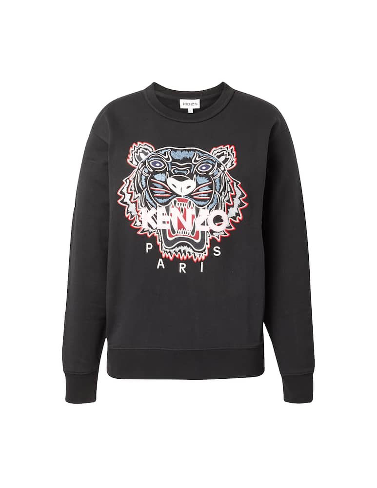 rinascente Kenzo Felpa girocollo in cotone con tigre - nero