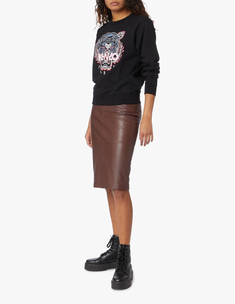 rinascente Kenzo Felpa girocollo in cotone con tigre - nero