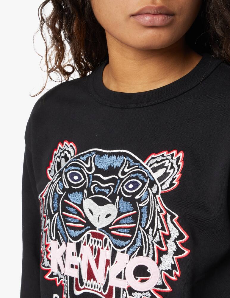 rinascente Kenzo Felpa girocollo in cotone con tigre - nero