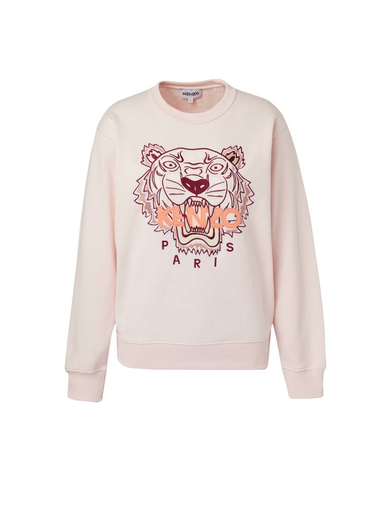 rinascente Kenzo Felpa girocollo in cotone con tigre - rosa