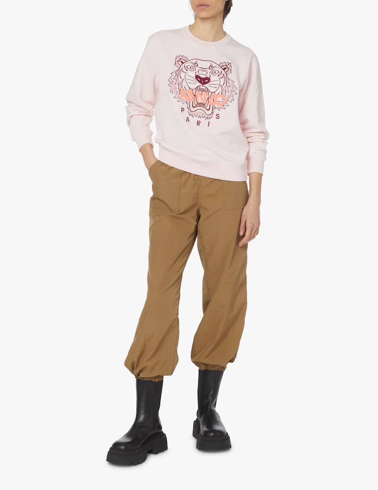 rinascente Kenzo Felpa girocollo in cotone con tigre - rosa