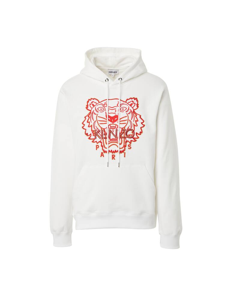 rinascente Kenzo Felpa con cappuccio eye of the tiger - bianco
