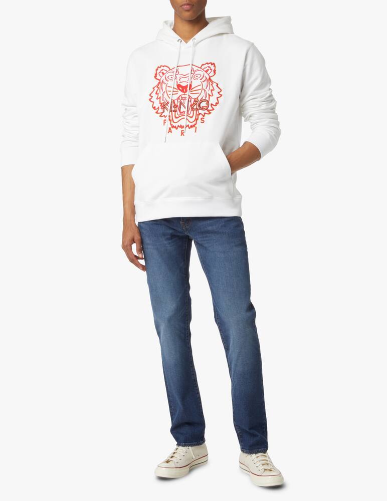 rinascente Kenzo Felpa con cappuccio eye of the tiger - bianco