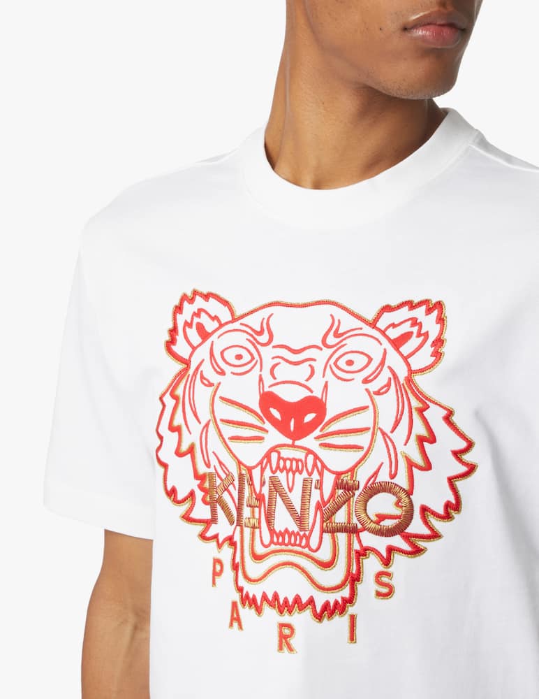rinascente Kenzo Maglietta relaxed eye of the tiger - bianco