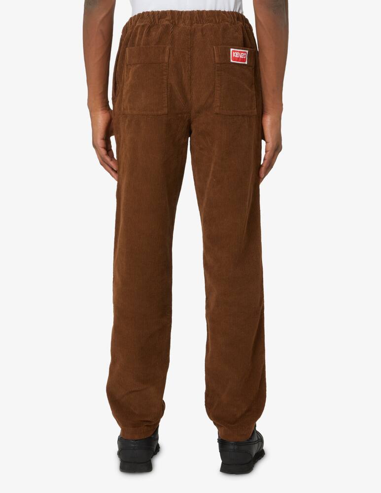 rinascente Kenzo Pantaloni jogging in velluto con logo - Marrone