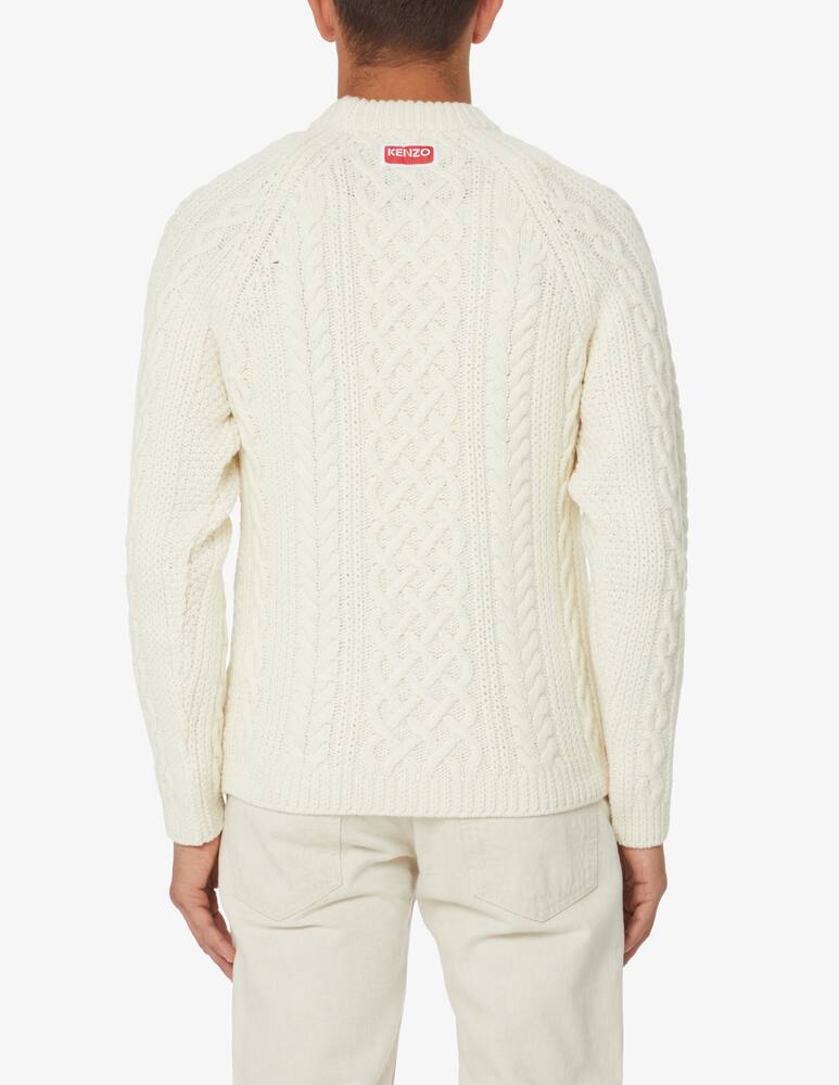 rinascente Kenzo Wool knit logo tag - White