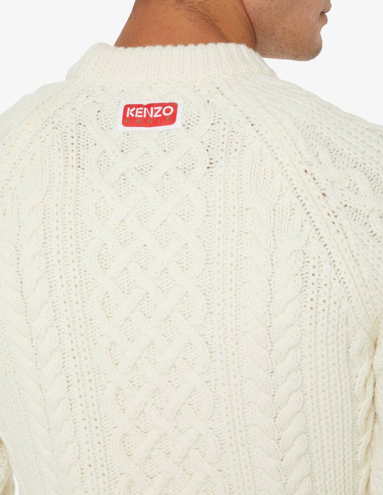 rinascente Kenzo Wool knit logo tag - White