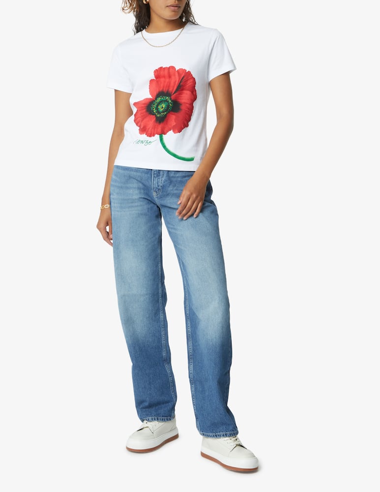 Kenzo T-shirt poppy front - White - picture 2 Kenzo T-shirt poppy front - White - picture 2