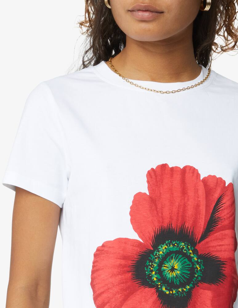 Kenzo T-shirt poppy front - White - picture 4 Kenzo T-shirt poppy front - White - picture 4