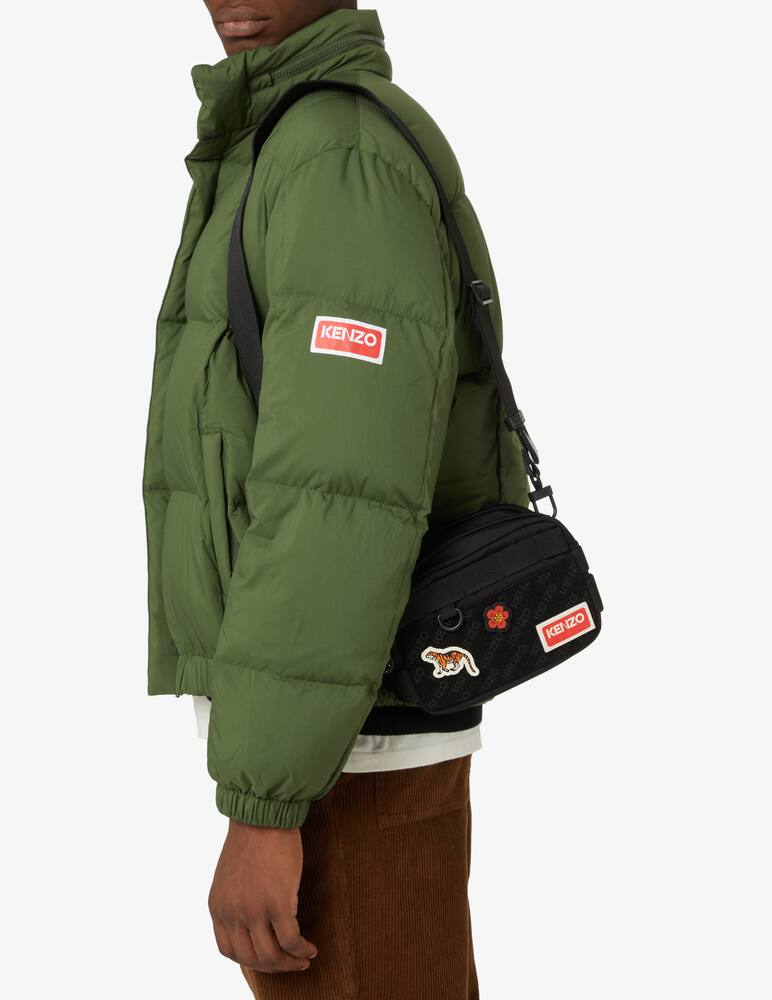 rinascente Kenzo Tracolla in nylon con patch in canvas - Nero
