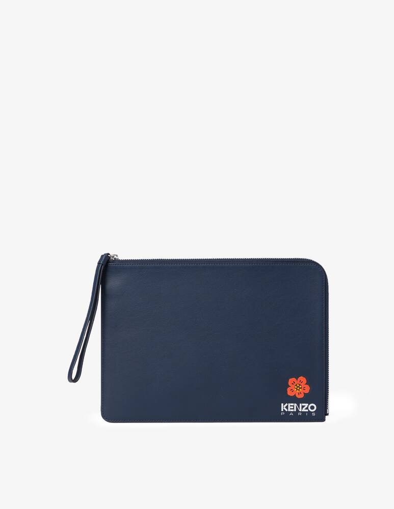 Kenzo Clucth leather crest poppy - Blue - picture 1 Kenzo Clucth leather crest poppy - Blue - picture 1
