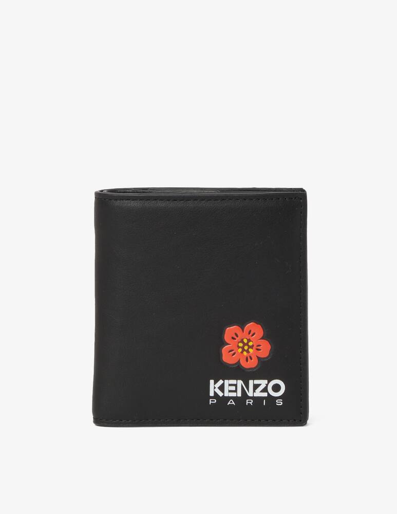 rinascente Kenzo Mini leather crest poppy wallet - Black